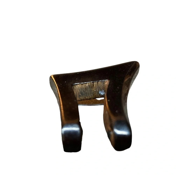 Bakelite Vintage 1940s Licorice Black Pi Sign Brooch Pin (Updated) Math Teacher - Picture 2 of 6